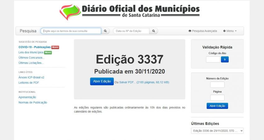 Projeto sobre Diário Oficial dos Municípios é aprovado Projeto sobre Diário Oficial dos Municípios é aprovado